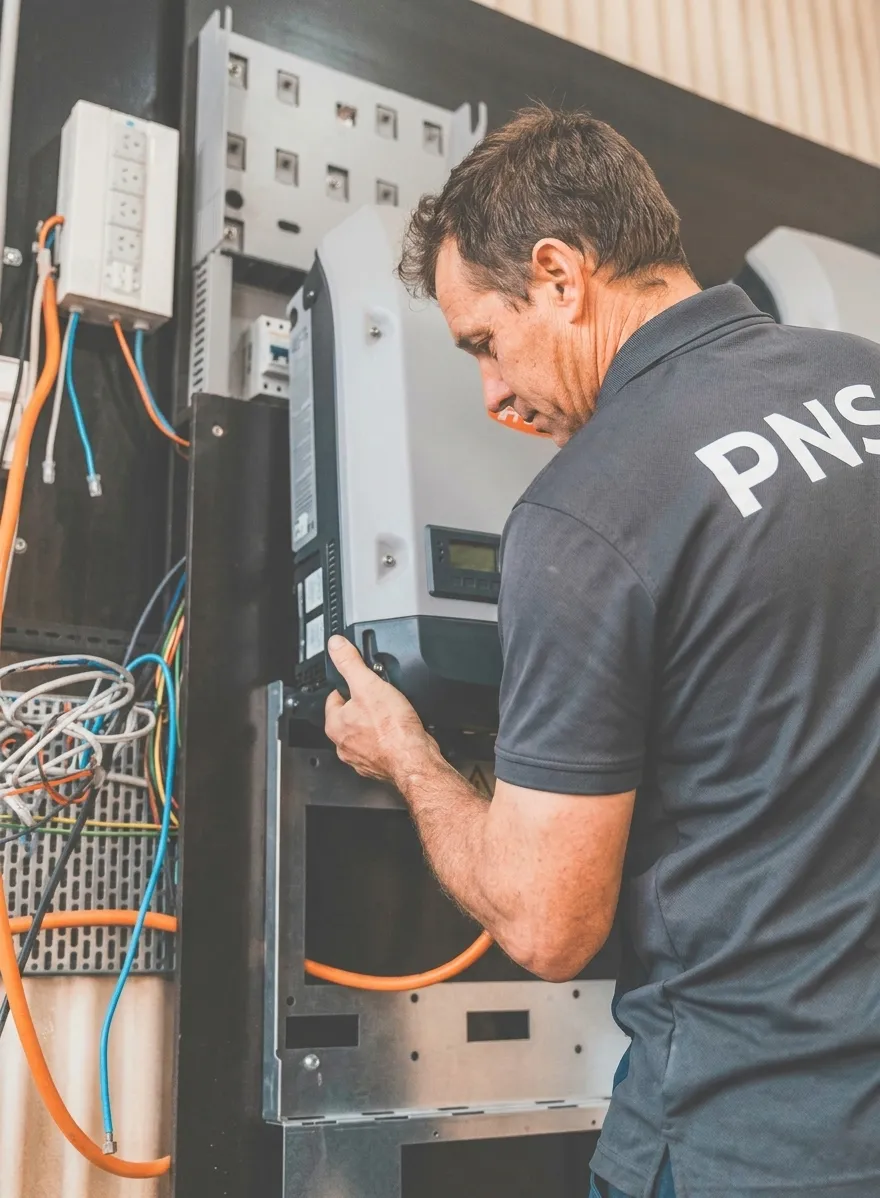 Micro-onduleurs Enphase IQ8 fixés sous des panneaux à Montreuil Micro-onduleurs Enphase IQ8 fixés sous des panneaux à Montreuil